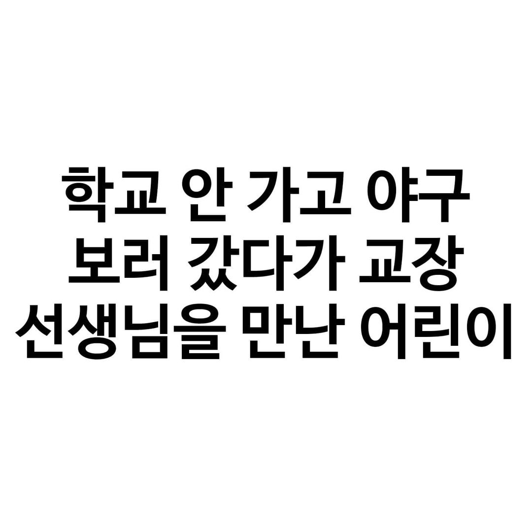 썸네일-학교 안 가고 야구 보러 갔다가 교장 선생님을 만난 어린이-이미지