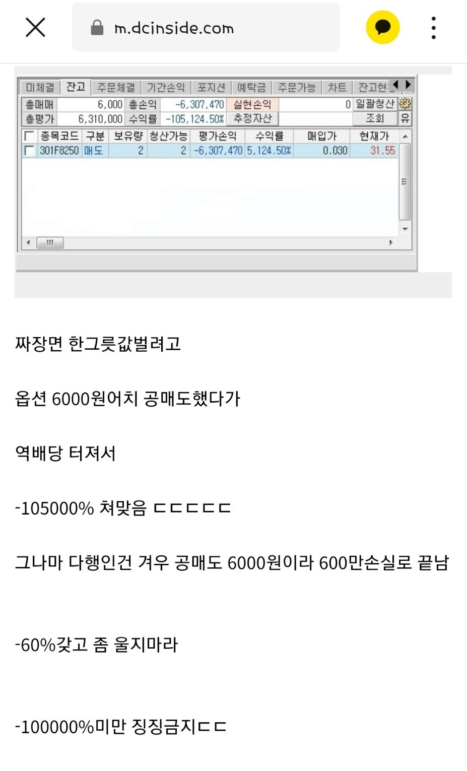 썸네일--60% 가지고 징징대지마라-이미지