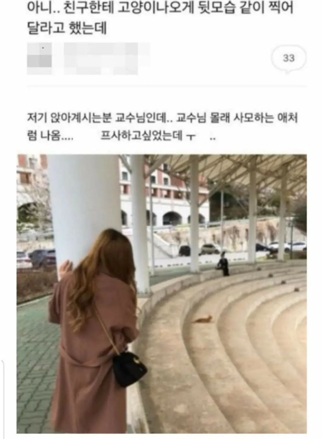 썸네일-친구한테 고양이 나오게 뒷모습 같이 찍어달라고 했는데-이미지