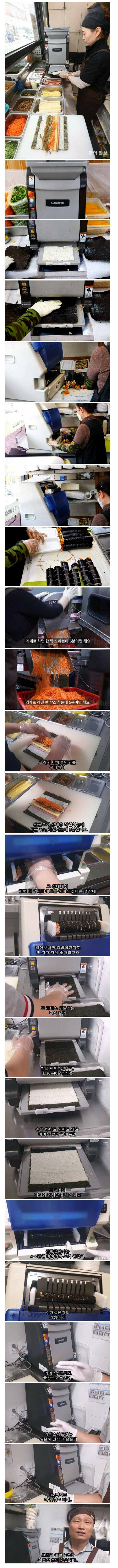 썸네일-인건비 때문에 기계화된 요즘 김밥집-이미지