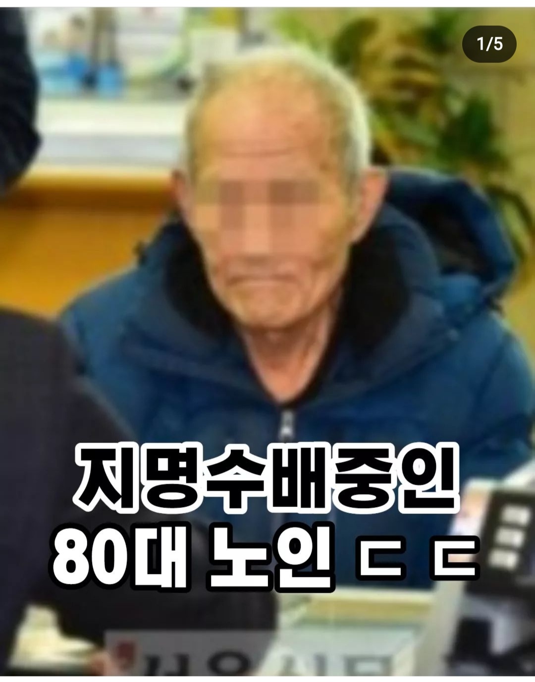 썸네일-지명수배 중인 80대 노인-이미지