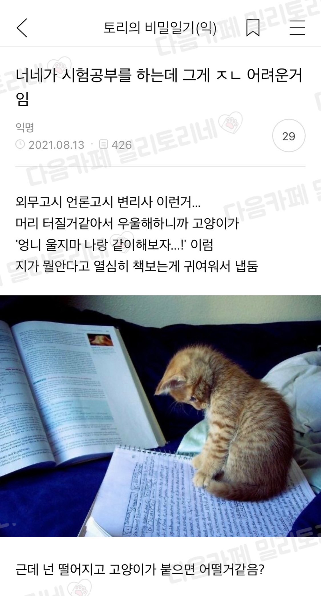 썸네일-너네가 시험공부를 하는데 그게 정말 어려운거임-이미지