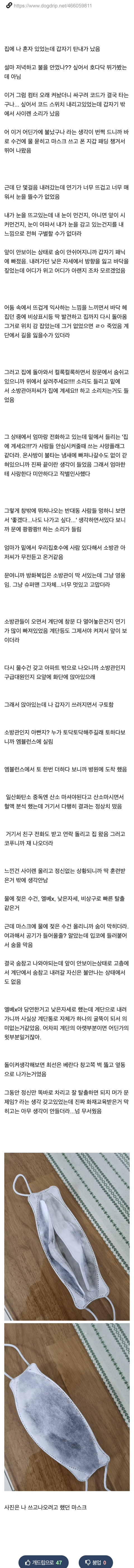 썸네일-아파트에 불나서 못빠져나오고 엄마한테 작별인사한 썰-이미지