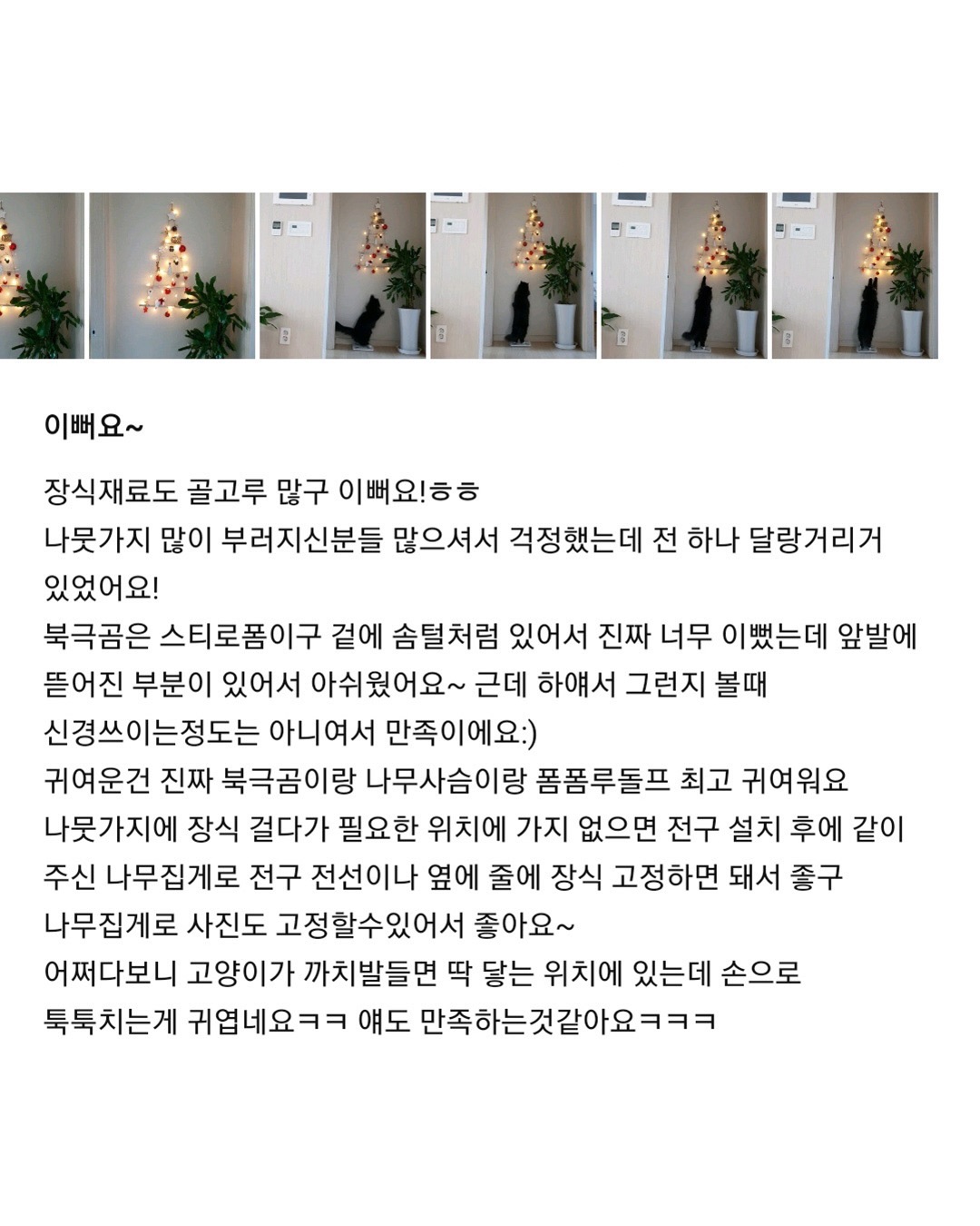 벽에 거는 트리 제품 리뷰 상태.jpg | 인스티즈